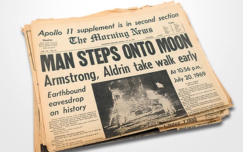 Man Steps Onto Moon