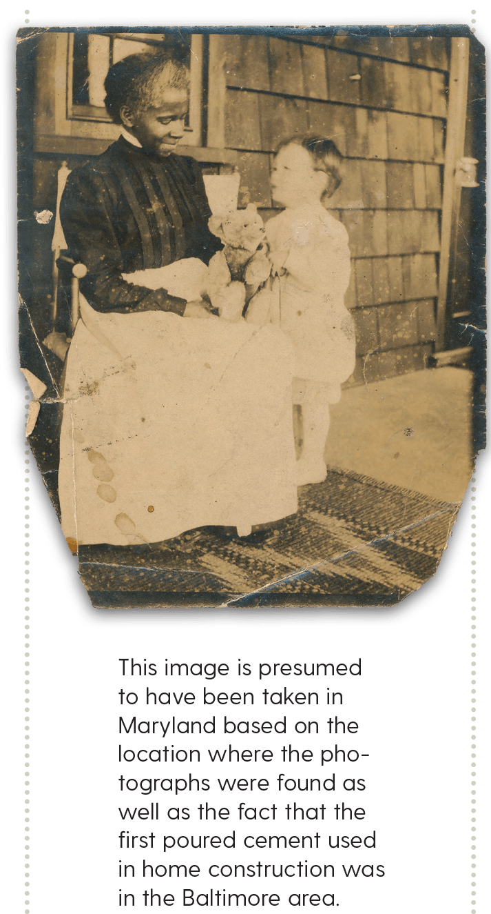 This image is presumed to have been taken in Maryland based on the location where the photographs were found as well as the fact that the first poured cement used in home construction was in the Baltimore area.